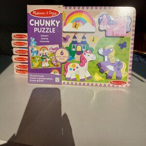 Melissa & Doug Assorted Chunky Puzzle with 9 Thick Wood Pieces 12" x 9" Chose 1!